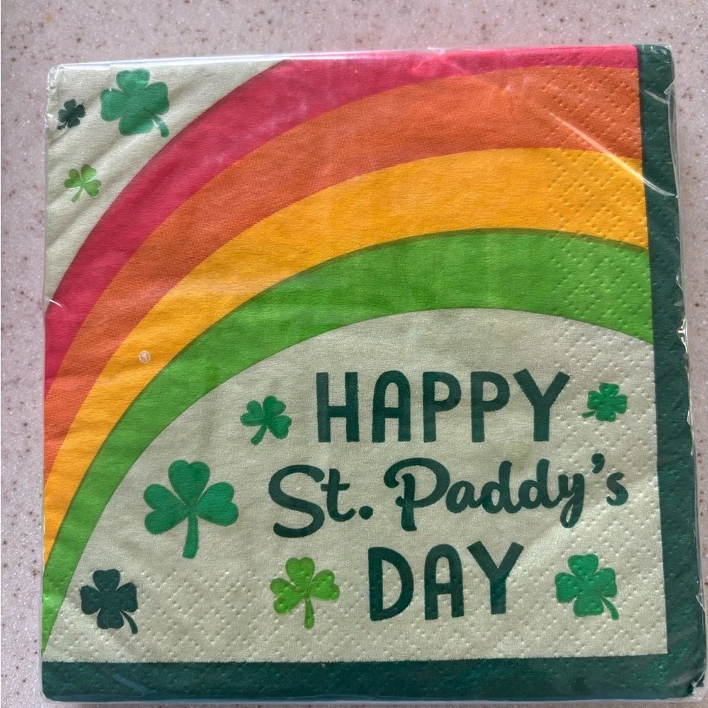St. Patrick's Day Party Napkins (4) and (3) Cocktail Napkins